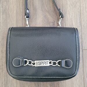 Esprit Black Leather Crossbody Bag